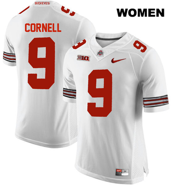 Ohio State Buckeyes Women's Jashon Cornell #9 White Authentic Nike College NCAA Stitched Football Jersey YS19Z48LS
